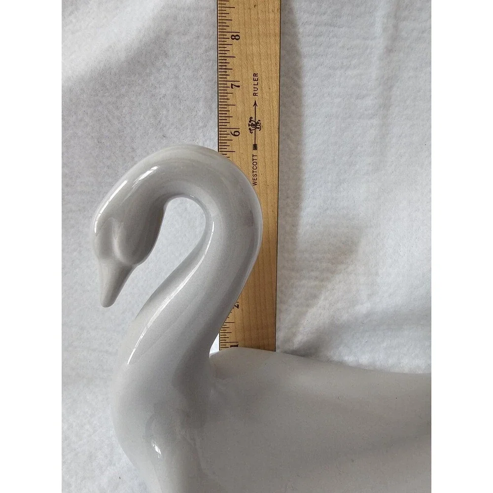 VINTAGE SWAN SOAP DISH CERAMIC Gray GLOSS GLAZE RETRO